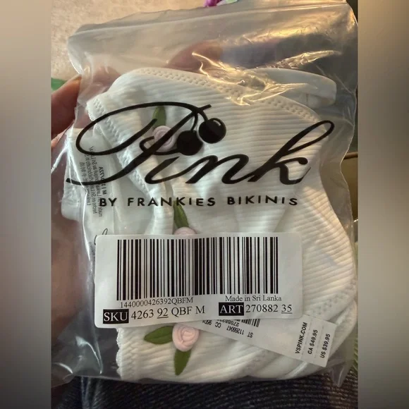 PINK Victoria's Secret White Floral Bikini Bottoms - Picture 5 of 5